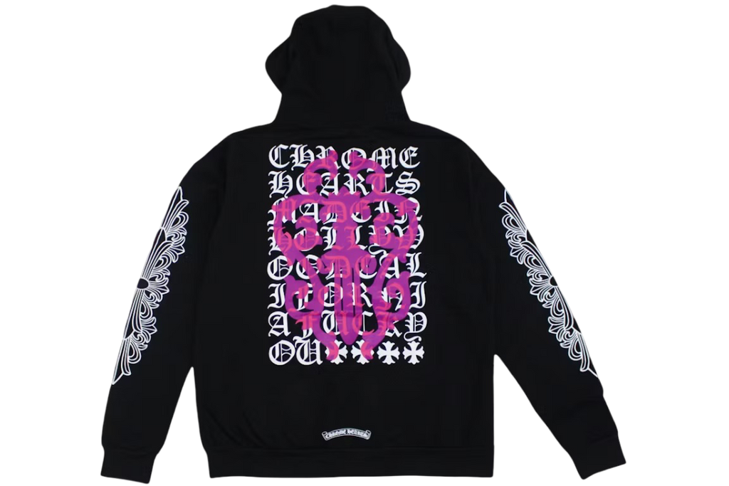 CHROME HEARTS EYE CHART DAGGER ZIP-UP HOODIE