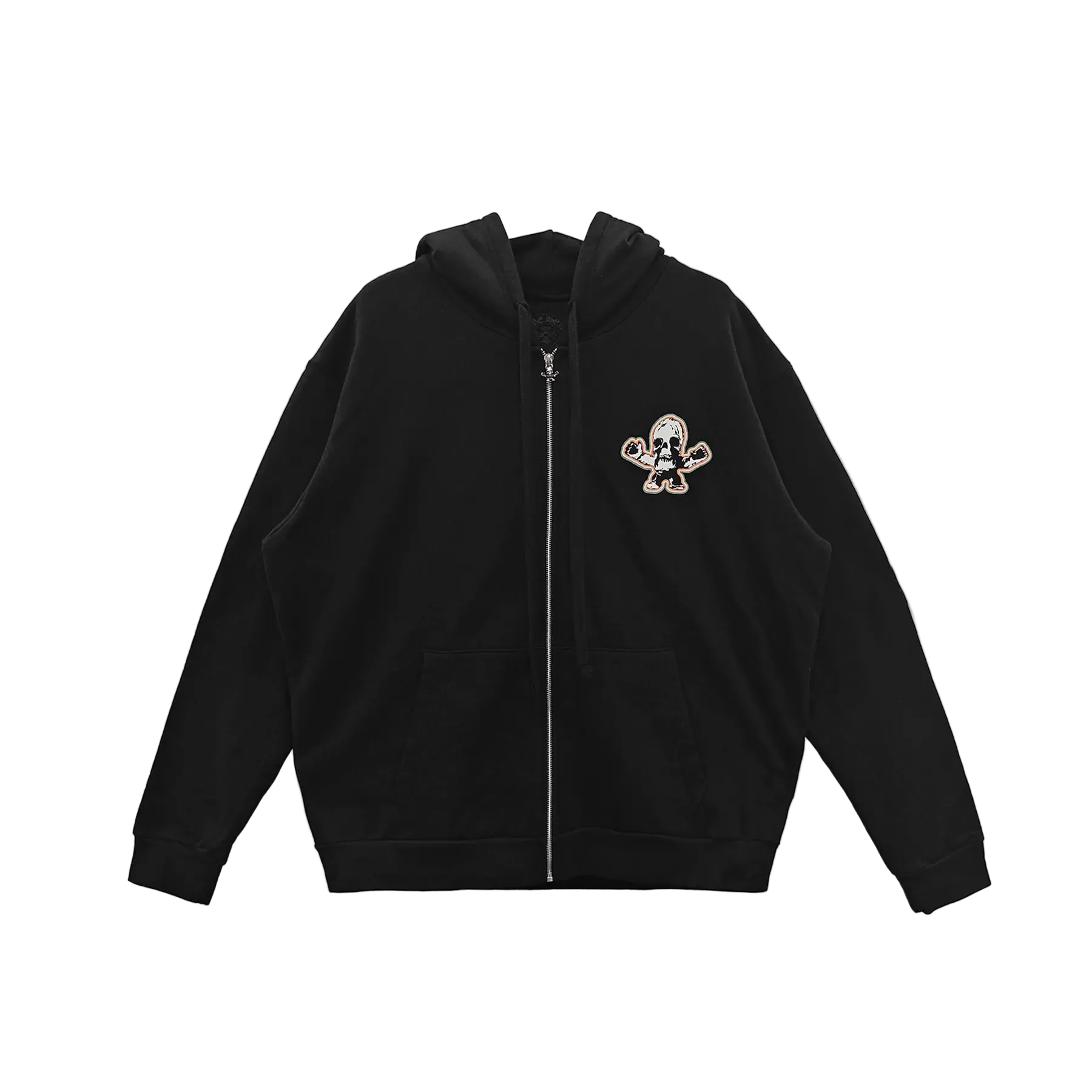 FOTI HARRIS CHROME-HEARTS GREY ZIP-UP HOODIE