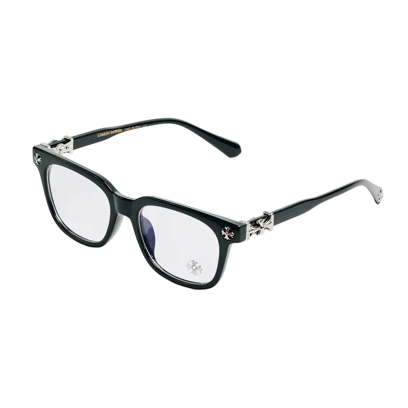 BLACK CHROME HEARTS GLASSES