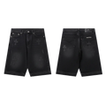 SIMPLE CHROME HEARTS BLACK JORTS
