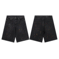 BLACK CHROMEHEARTS MULTICOLOR DOT JORTS