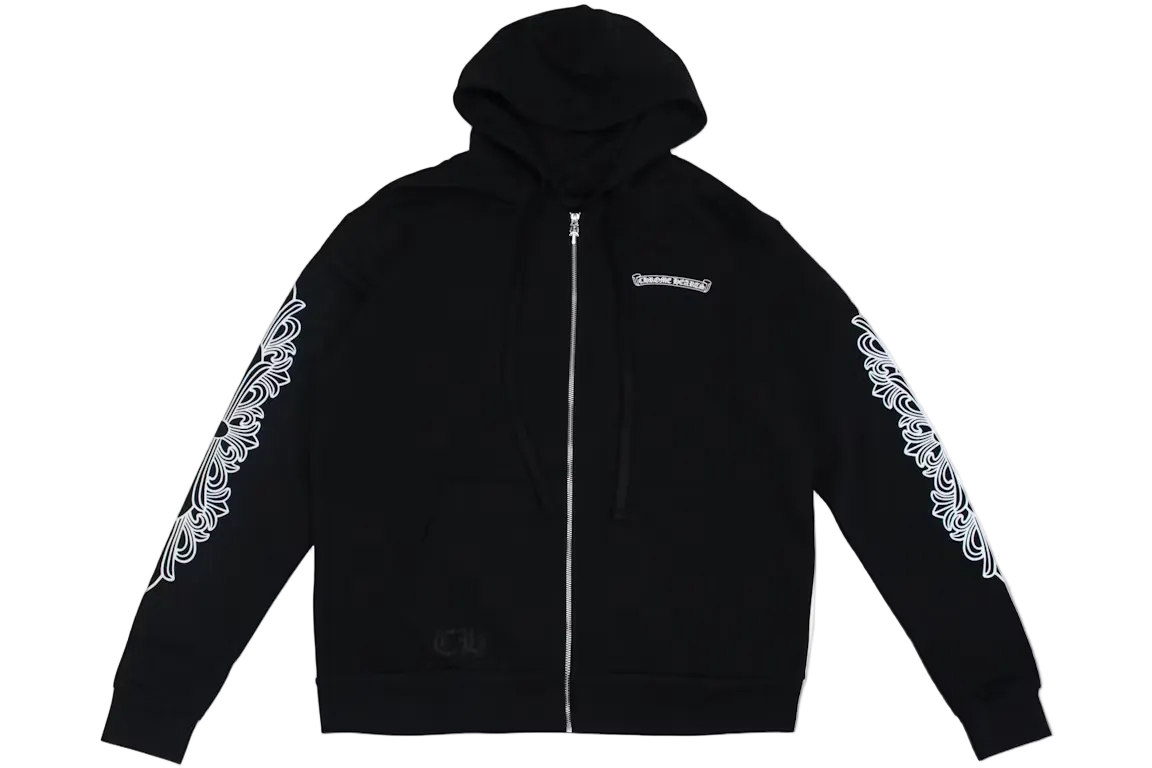 CHROME HEARTS EYE CHART DAGGER ZIP-UP HOODIE