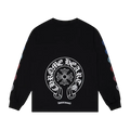 BLACK LONG MULTICOLOR SLEEVE CHROME HEARTS