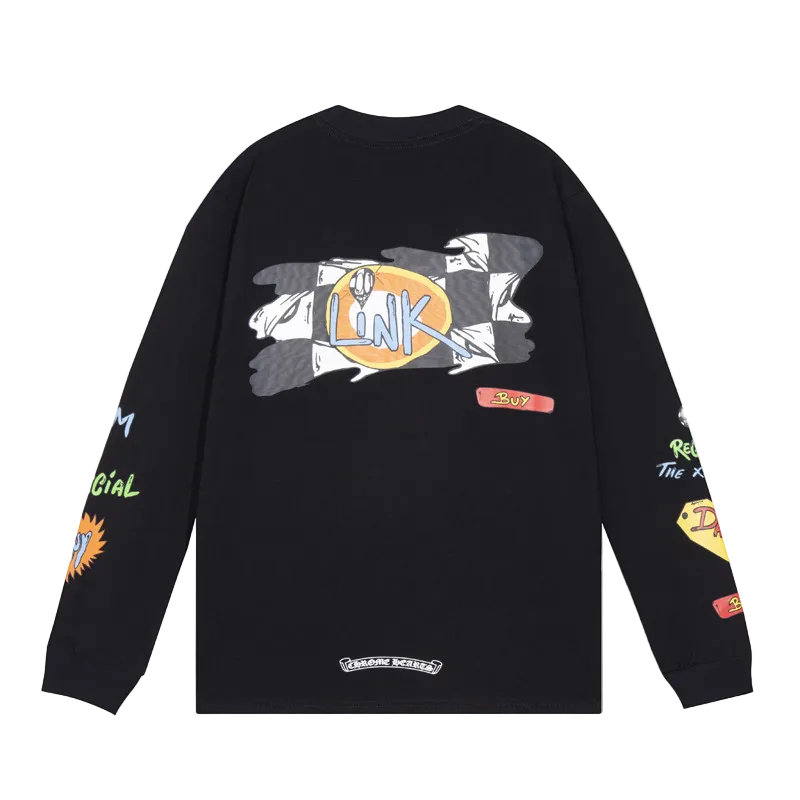 MULTICOLOR BLACK LONG SLEEVE CHROME HEARTS