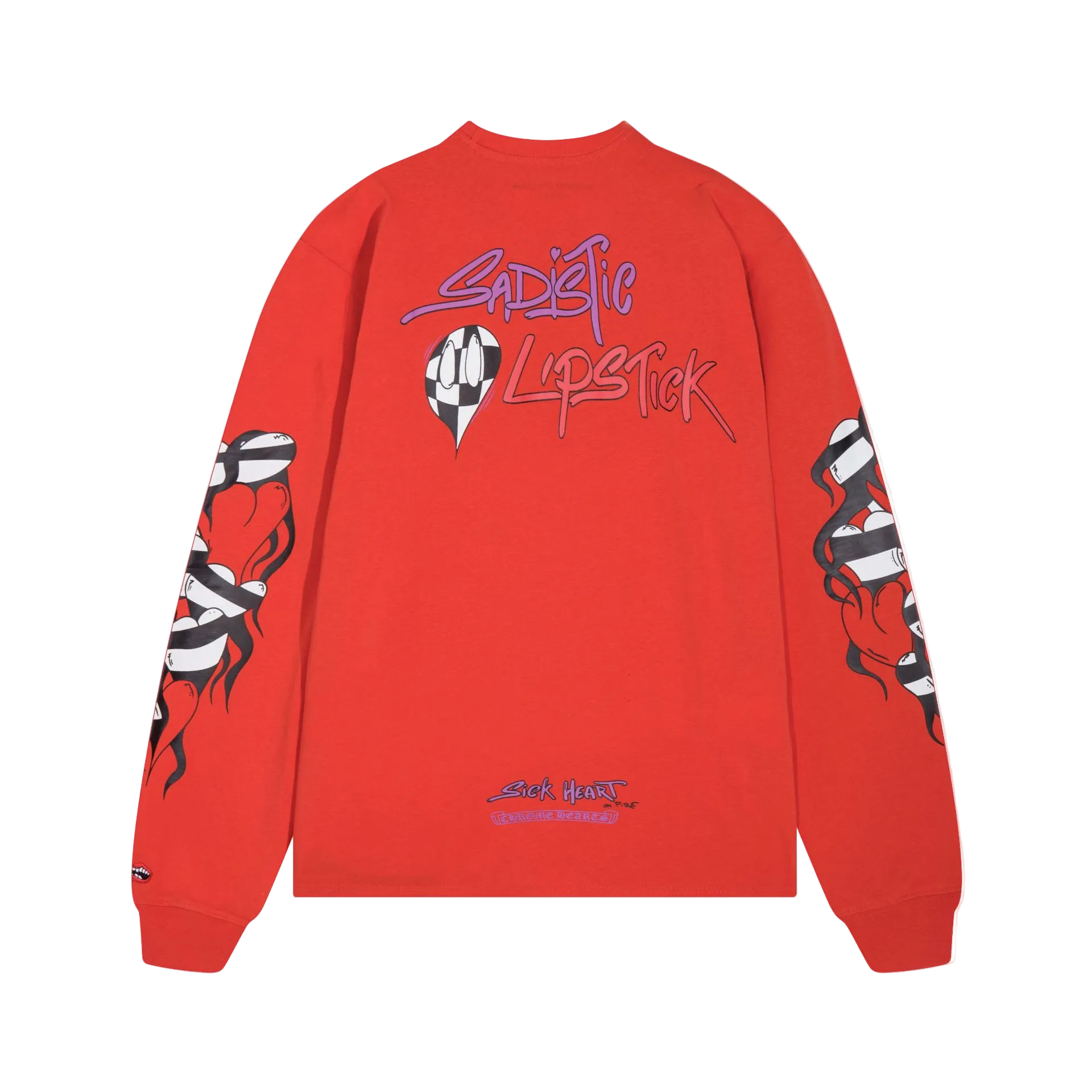 RED LONG SLEEVE CHROME HEARTS