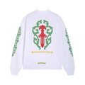 WHITE MULTICOLOR LONG SLEEVE CHROME HEART