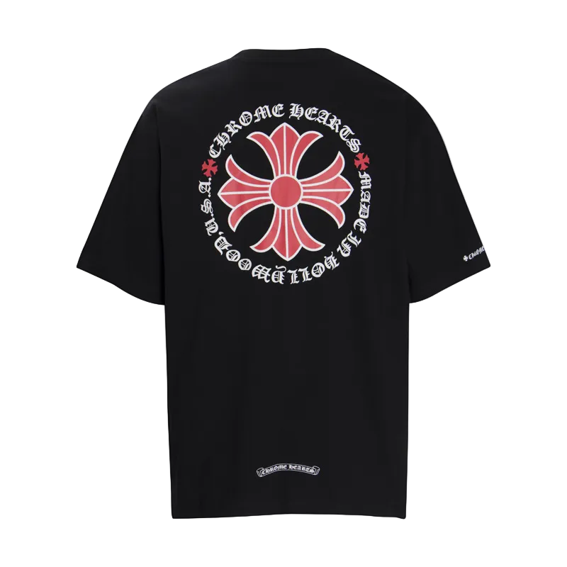 CHROME HEARTS BLACK AND RED T-SHIRT