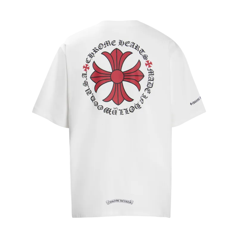 CHROME HEARTS WHITE AND RED T-SHIRT