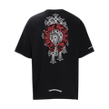 CHROME HEARTS BLACK AND RED BACK DESIGN T-SHIRT