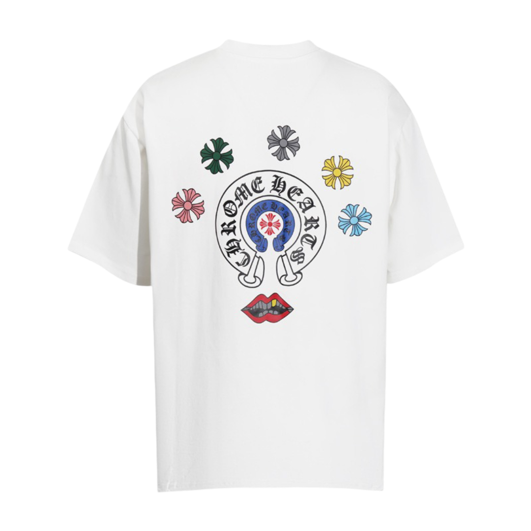 CHROME HEARTS WHITE  MULTI-CROSS T-SHIRT