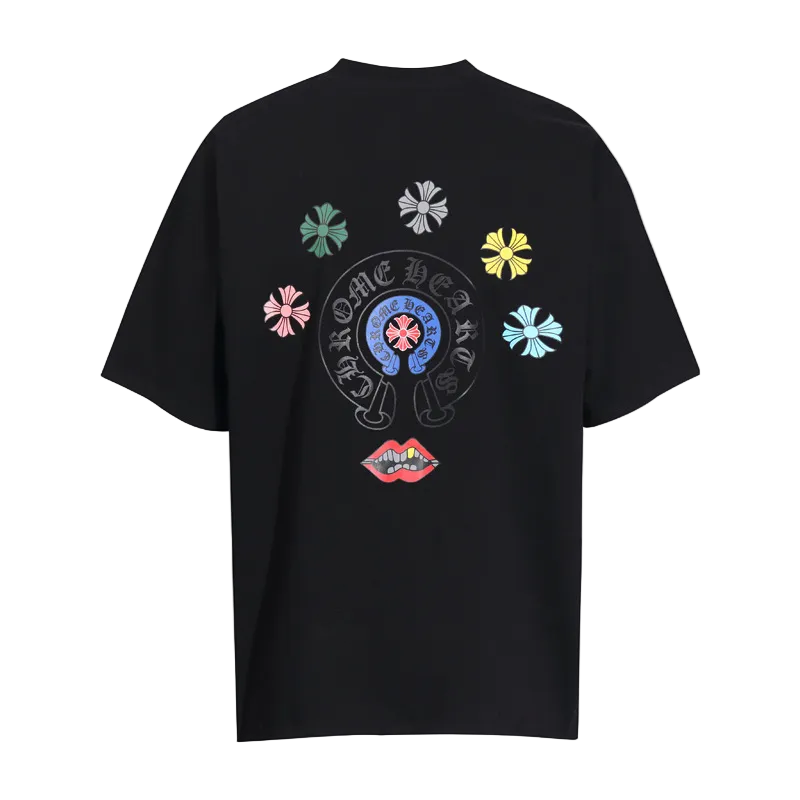 CHROME HEARTS BLACK  MULTI-CROSS T-SHIRT