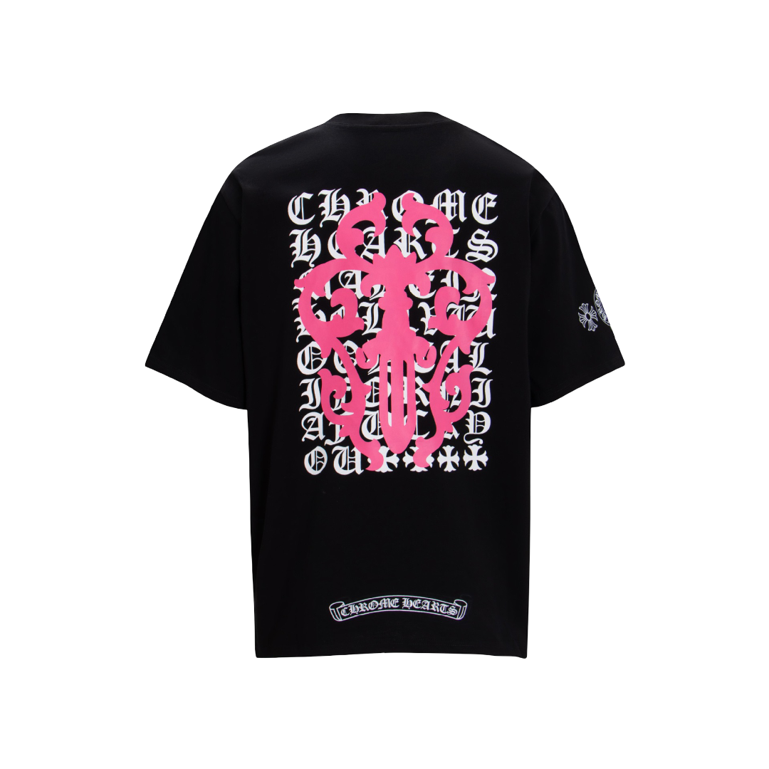 CHROME HEARTS BLACK EYE CHART DAGGER T-SHIRT