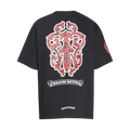 CHROME HEARTS BLACK AND RED BACK DESIGN T-SHIRT