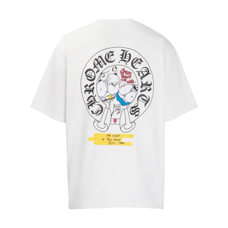 CHROME HEARTS WHITE NEON CITY MATTY BOY T-SHIRT