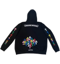 CHROME HEARTS BLACK COLORFUL CROSS HOODIE