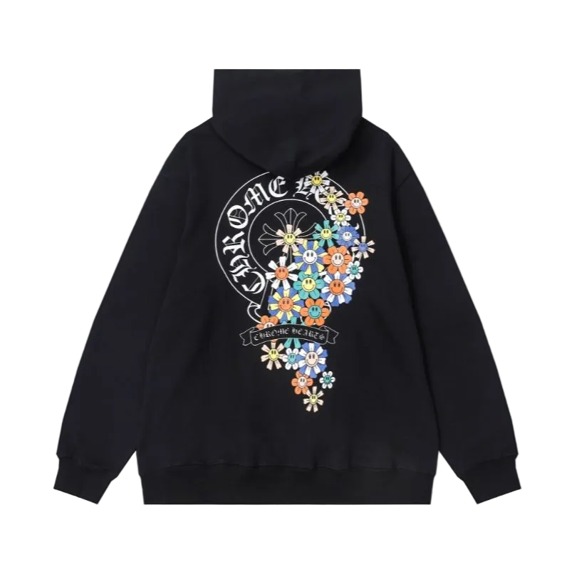 CHROME HEARTS BLACK FLOWER HOODIE