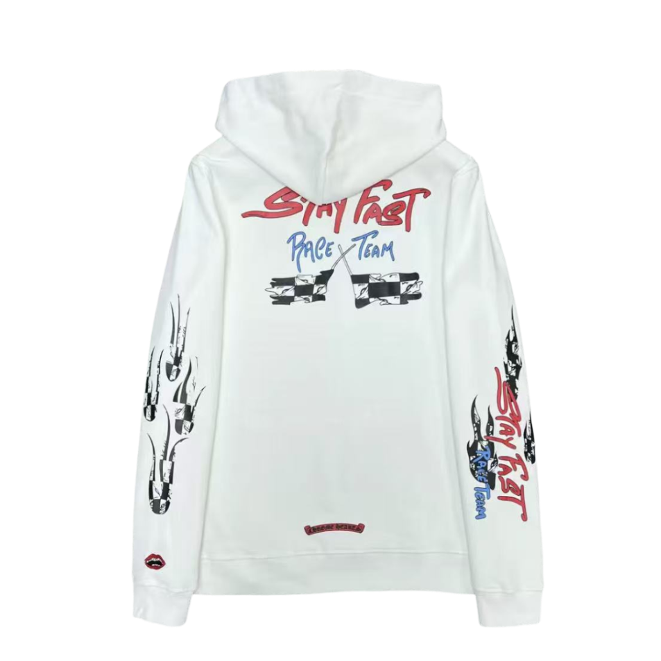 CHROME HEARTS WHITE STAY FAST HOODIE