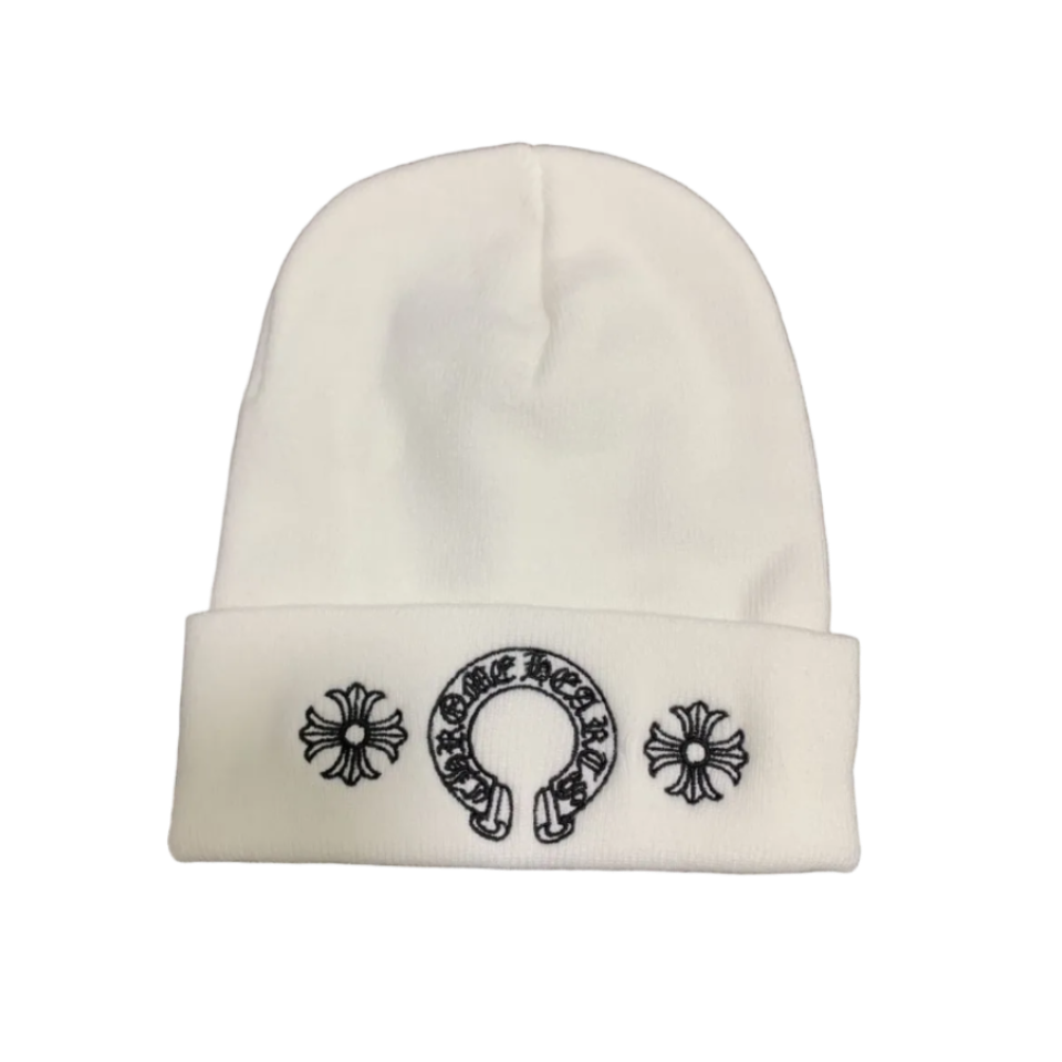 CHROME HEARTS WHITE BEANIE