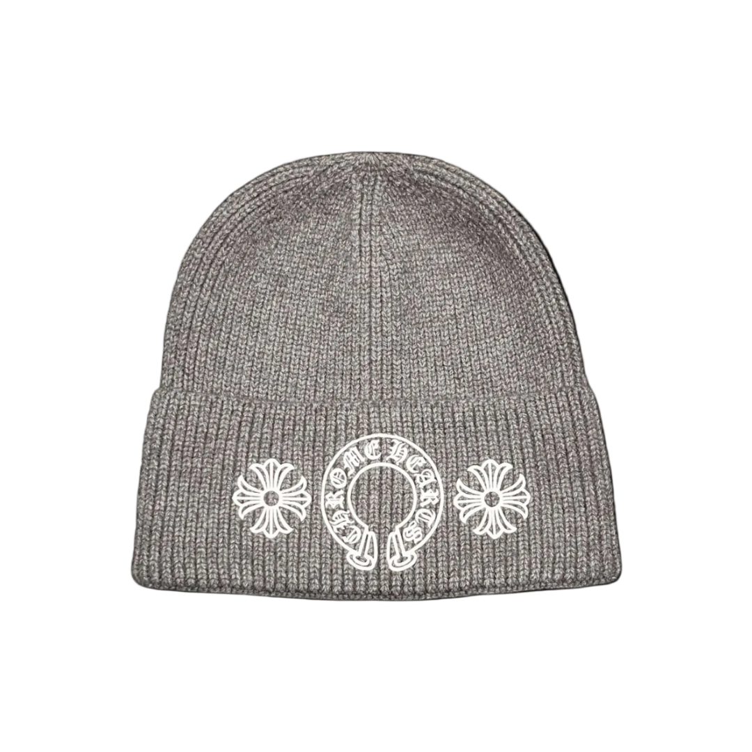 CHROME HEARTS GREY BEANIE