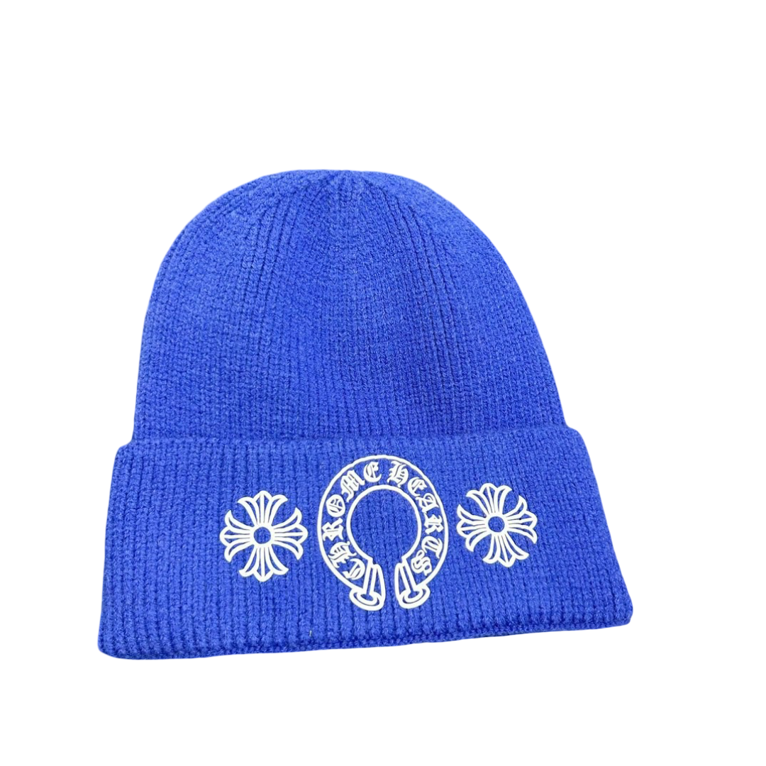 CHROME HEARTS BLUE BEANIE