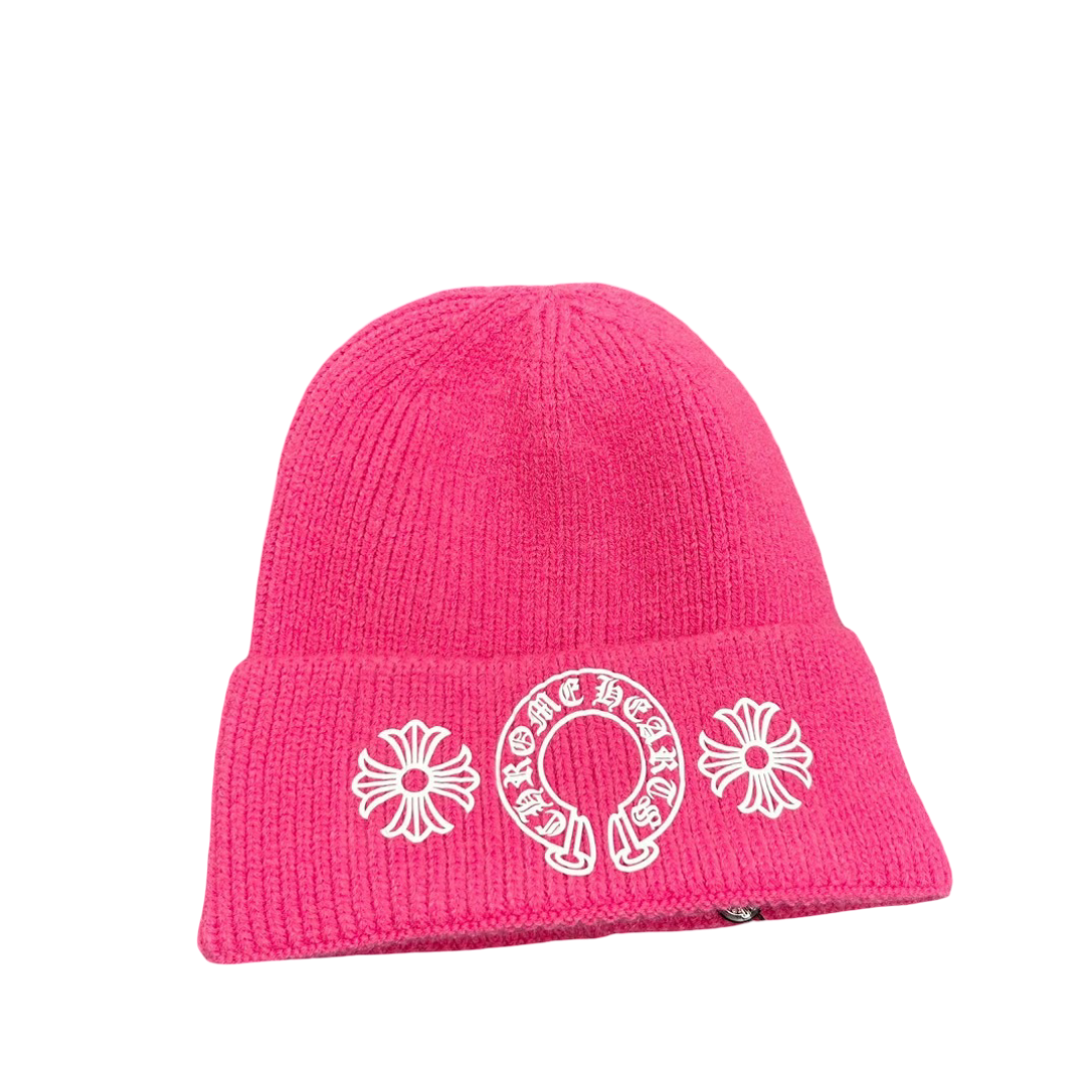 CHROME HEARTS PINK BEANIE