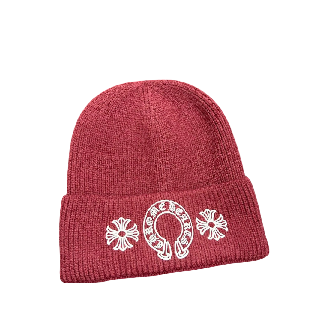 CHROME HEARTS RED BEANIE