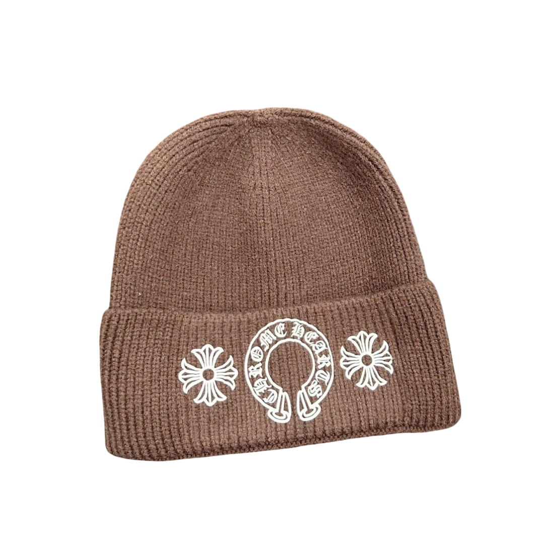 CHROME HEARTS BROWN BEANIE