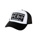 CHROME HEARTS BLACK AND WHITE TRUCKER CAP