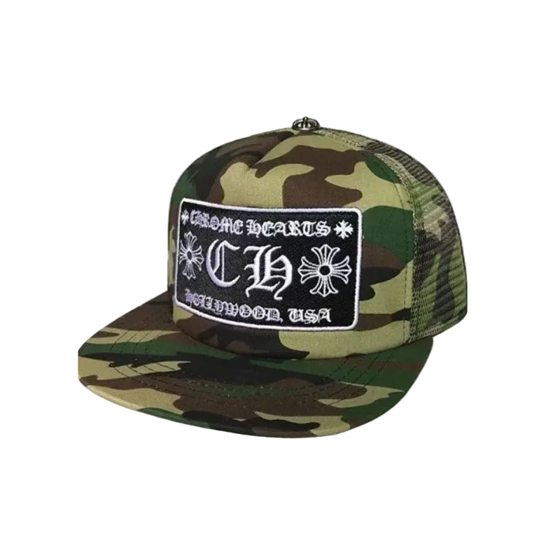 CHROME HEARTS CAMO TRUCKER CAP